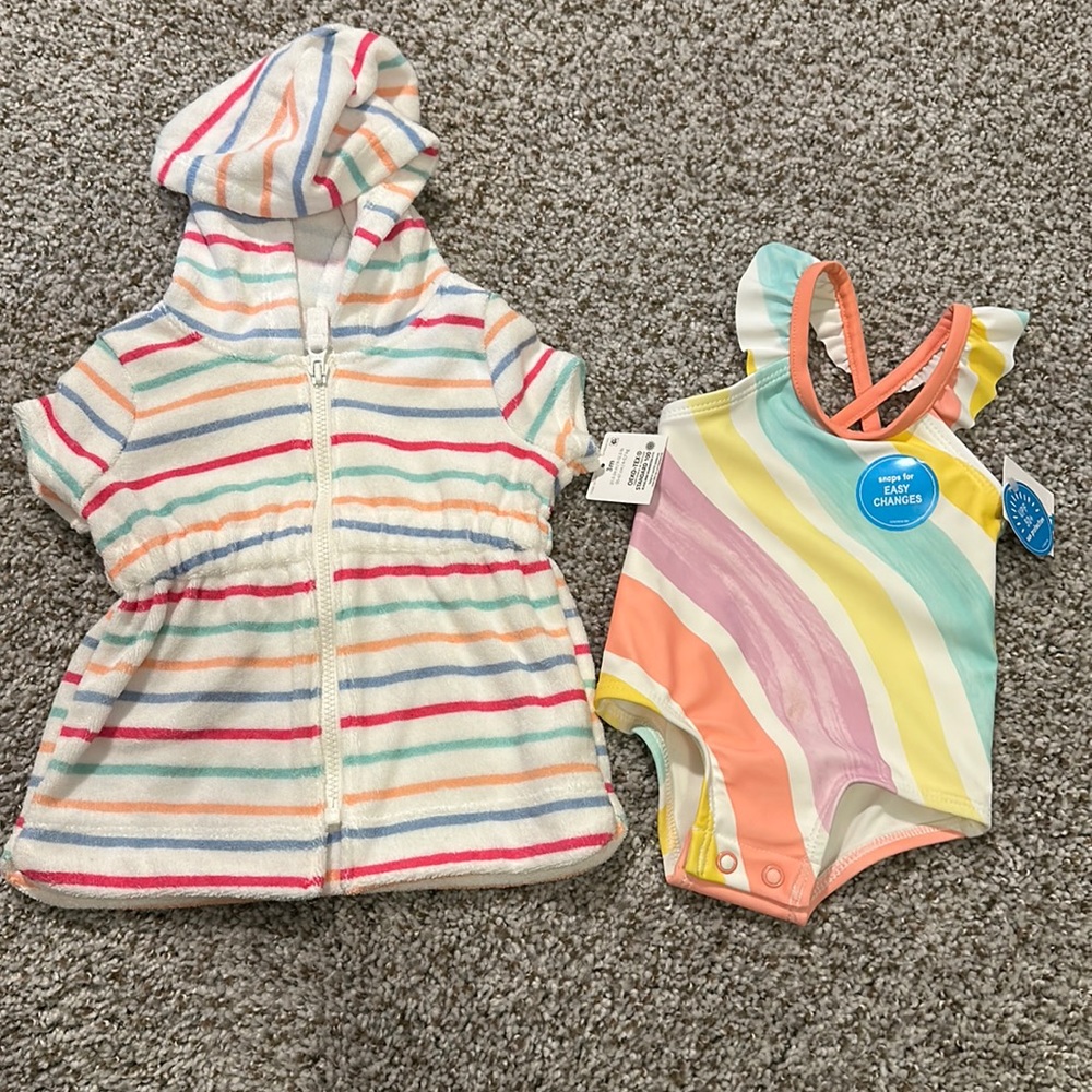 Carter’s 0-3m swimsuit & coverup
